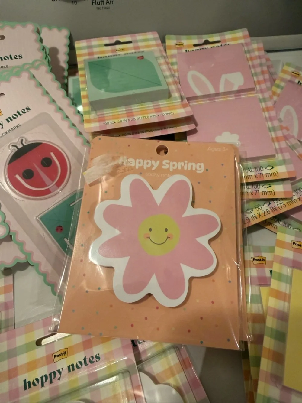 Hoppy Notes Spring Sticky Note Set - Yellow & Pink - Picture 3 of 5